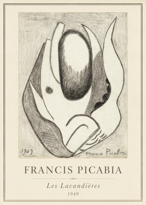 Francis Picabia Les Lavandières No4 - Plakát