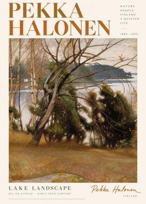 Pekka Halonen Lake Landscape No5 - Plakát