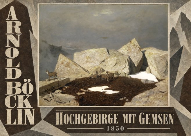 Arnold Böcklin Hochgebirge Mit Gemsen No5 - Plakát