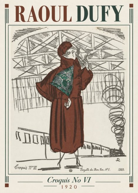 Raoul Dufy Croquis No Vi No1 - Plakát