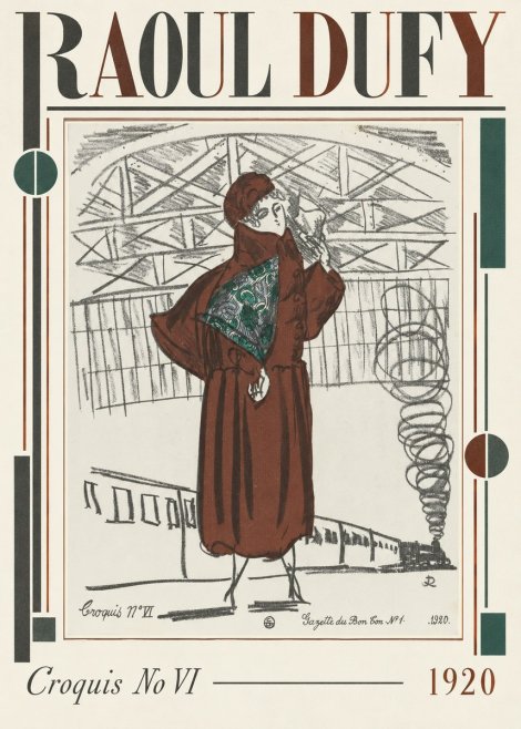 Raoul Dufy Croquis No Vi No2 - Plakát