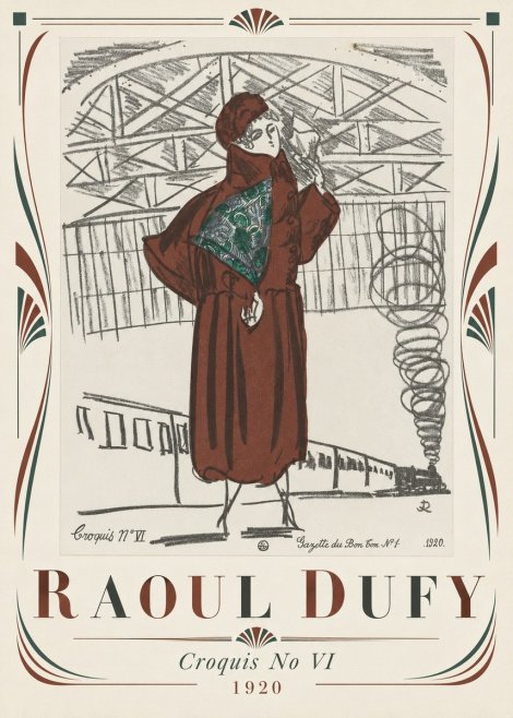 Raoul Dufy Croquis No Vi No4 - Plakát