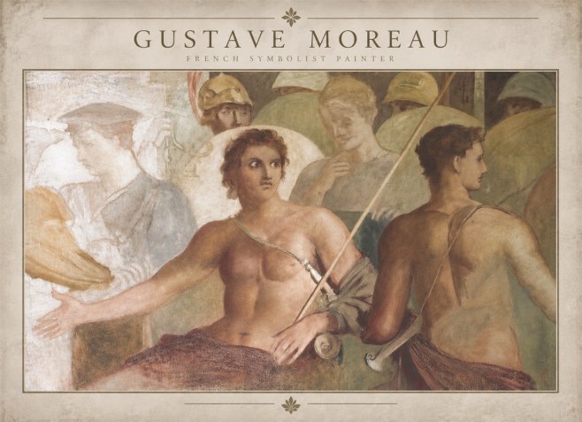 Gustave Moreau Les Prétendants No4 - Plakát
