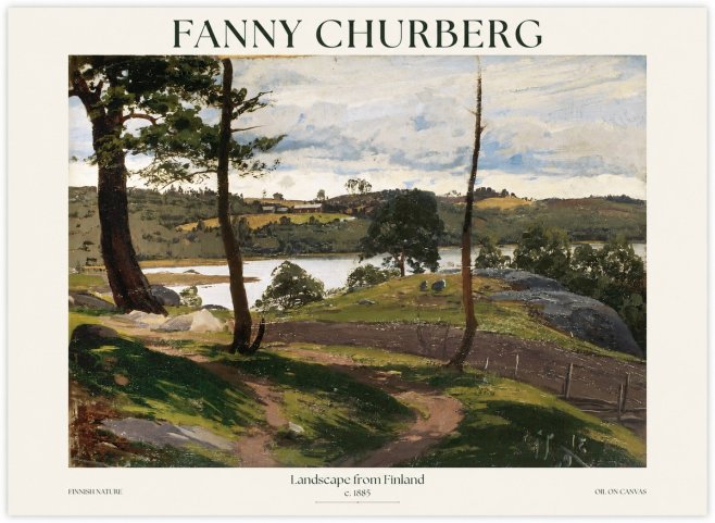 Fanny Churberg Landscape from Finland No1 - Plakát