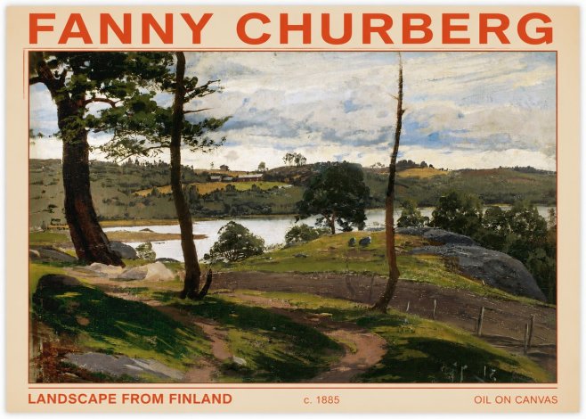 Fanny Churberg Landscape from Finland No3 - Plakát