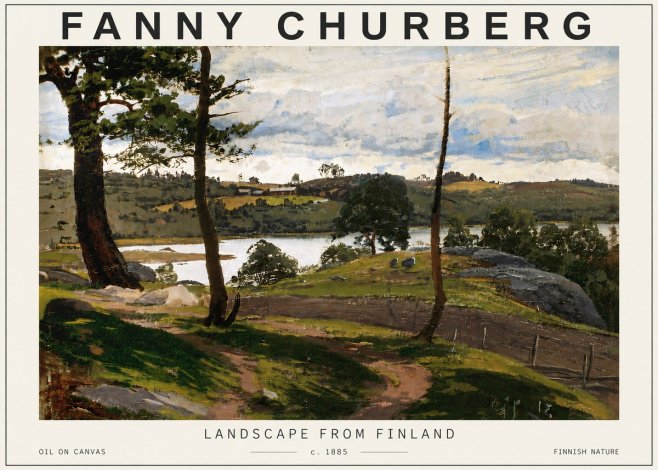 Fanny Churberg Landscape from Finland No6 - Plakát