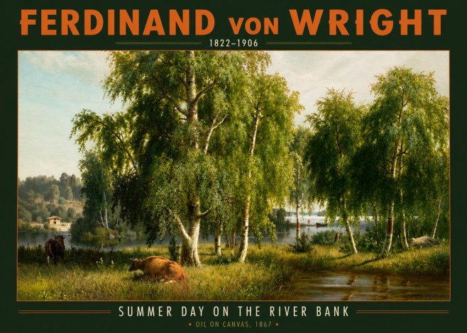 Ferdinand von Wright Summer Day on the River Bank No2 - Plakát