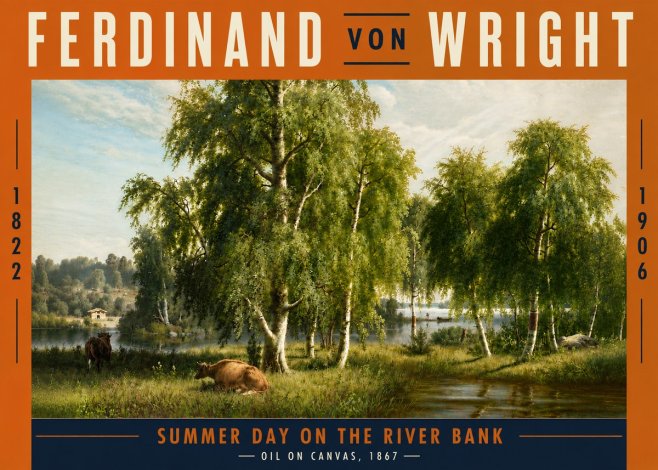 Ferdinand von Wright Summer Day on the River Bank No5 - Plakát