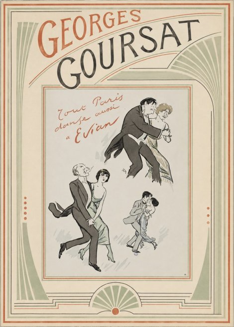 Georges Goursat Tout Paris Danse Aussi À Evian No3 - Plakát