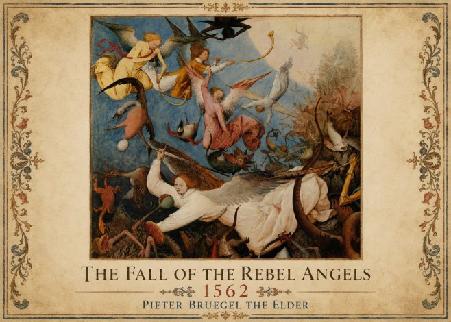 Pieter Bruegel The Fall of the Rebel Angels II No1 - Plakát