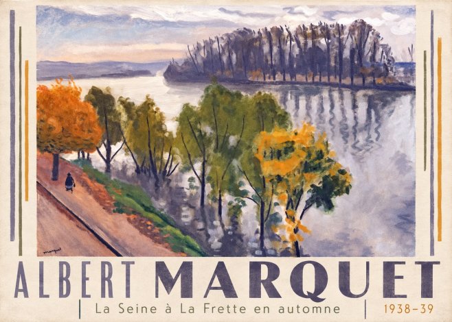 Albert Marquet La Seine À La Frette En Automne No3 - Plakát