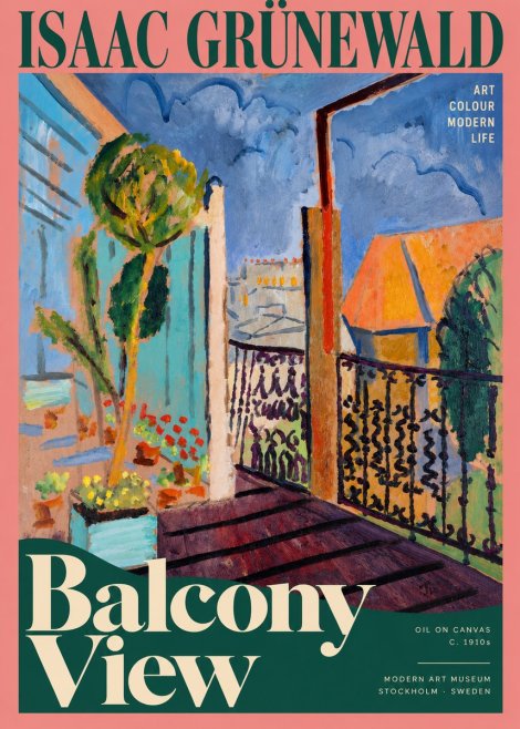 Isaac Grünewald The Balcony No5 - Plakát