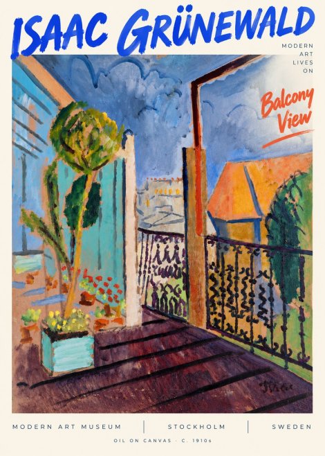 Isaac Grünewald The Balcony No6 - Plakát