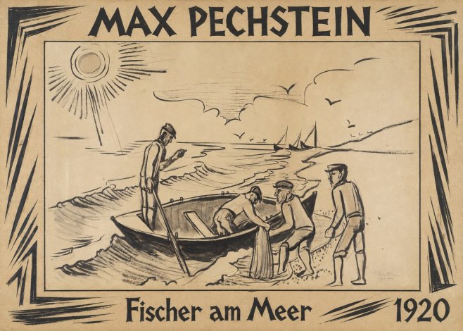 Max Pechstein Fischer Am Meer - 1920 No2 - Plakát
