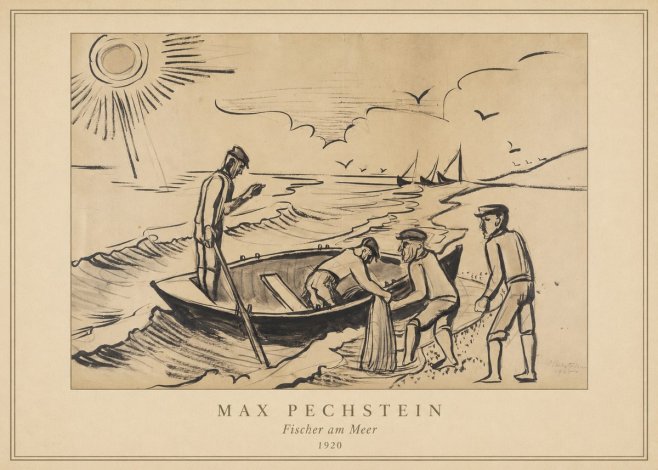 Max Pechstein Fischer Am Meer - 1920 No4 - Plakát