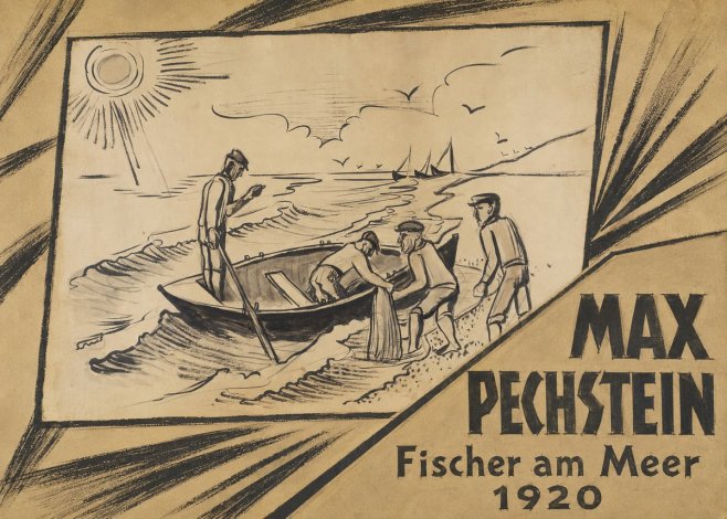 Max Pechstein Fischer Am Meer - 1920 No5 - Plakát