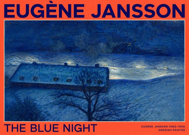 Eugène Jansson The Blue Night No2 - Plakát