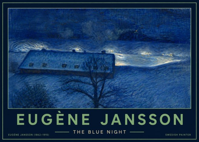 Eugène Jansson The Blue Night No5 - Plakát