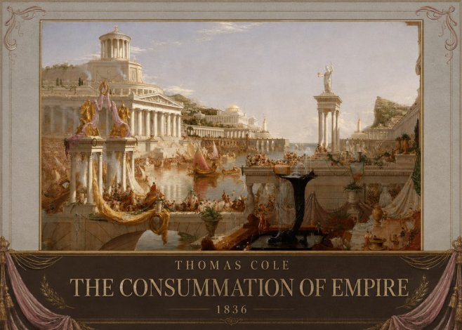 Thomas Cole The Consummation of Empire No6 - Plakát