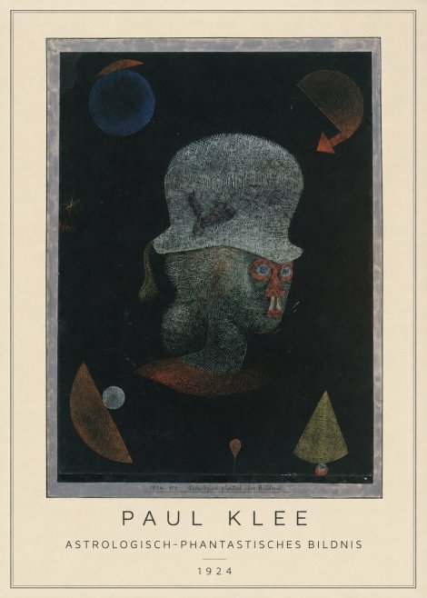 Paul Klee Astrologisch-phantastisches Bildnis No2 - Plakát