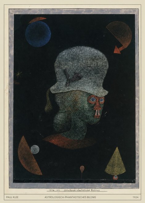 Paul Klee Astrologisch-phantastisches Bildnis No4 - Plakát