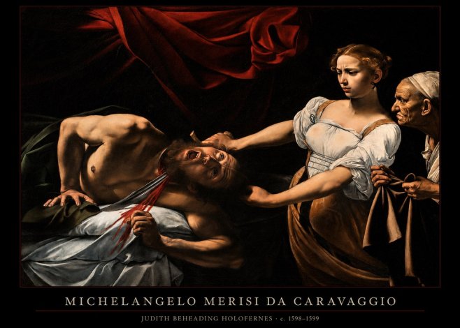 Michelangelo Merisi da Caravaggio Judith Beheading Holofernes II No6 - Plakát
