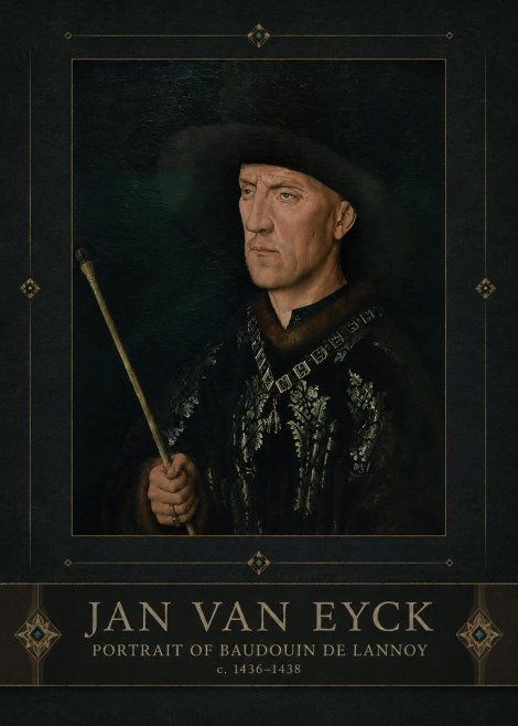 Jan van Eyck Portrait of Baudouin De Lannoy No3 - Plakát