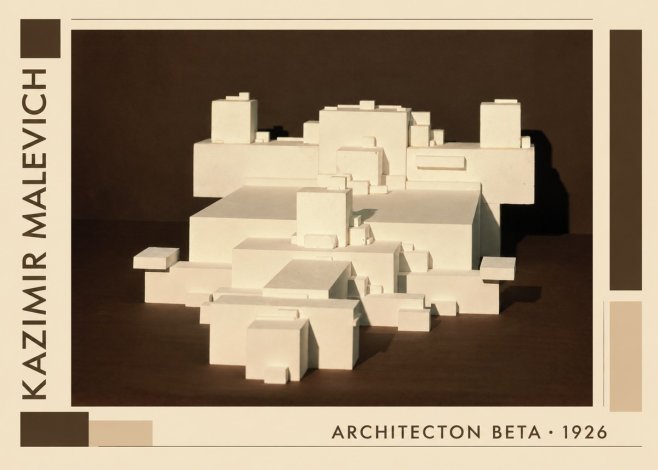 Kazimir Malevich Architecton Beta No1 - Plakát