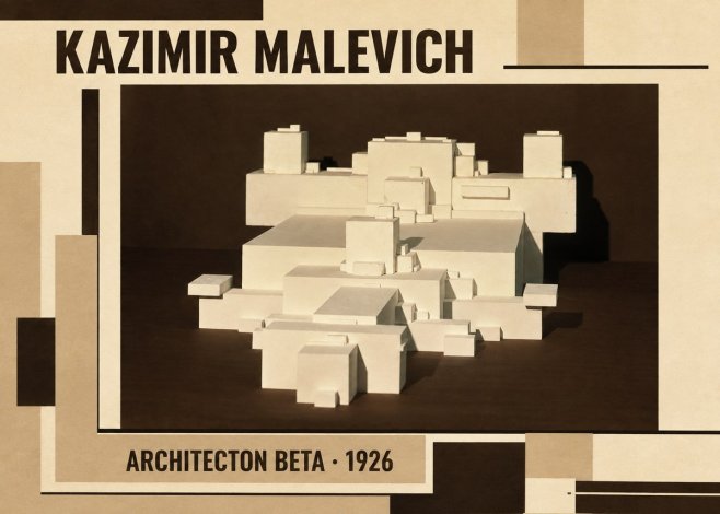 Kazimir Malevich Architecton Beta No2 - Plakát