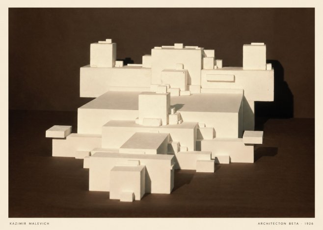 Kazimir Malevich Architecton Beta No5 - Plakát