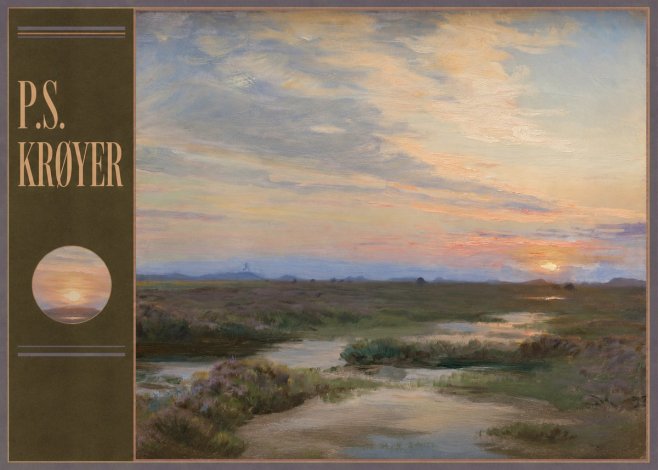 P.S. Krøyer Moorland with Sunset No4 - Plakát