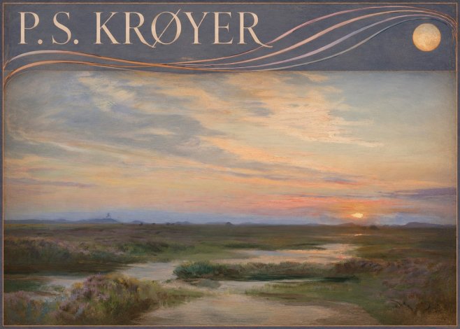 P.S. Krøyer Moorland with Sunset No6 - Plakát