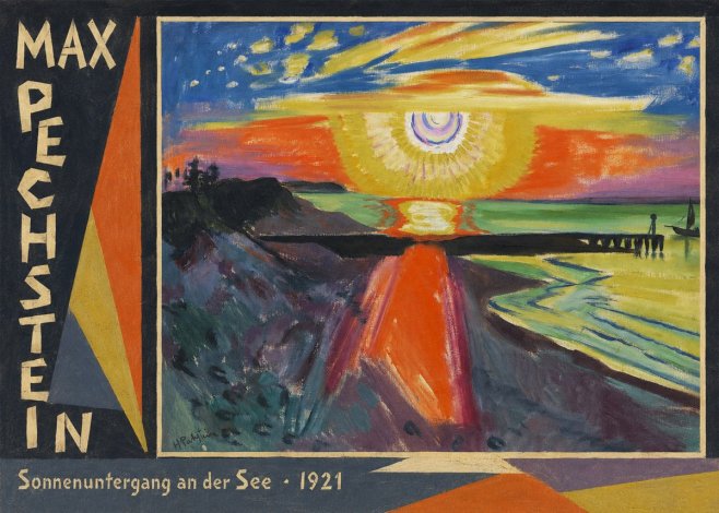 Max Pechstein Sonnenuntergang an Der See No2 - Plakát