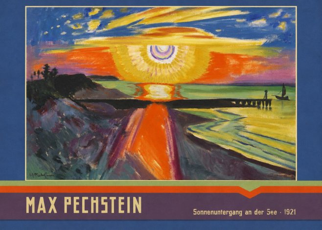 Max Pechstein Sonnenuntergang an Der See No5 - Plakát