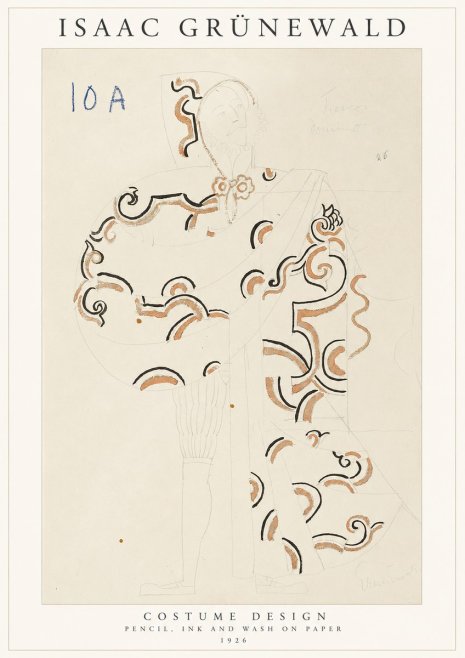 Isaac Grünewald Costume Design VIII No1 - Plakát