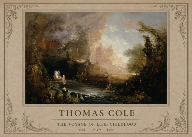 Thomas Cole The Voyage of Life: Childhood II No1 - Plakát