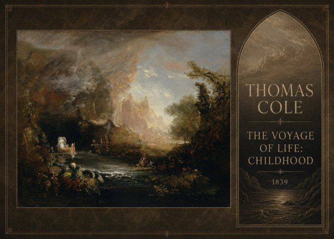 Thomas Cole The Voyage of Life: Childhood II No4 - Plakát