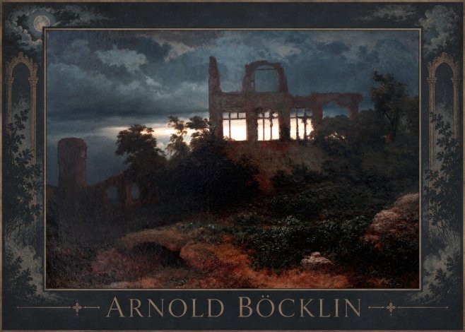 Arnold Böcklin Ruined Castle No1 - Plakát