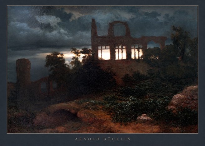 Arnold Böcklin Ruined Castle No5 - Plakát
