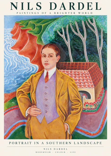 Nils Dardel Portrait in a Southern Landscape No1 - Plakát