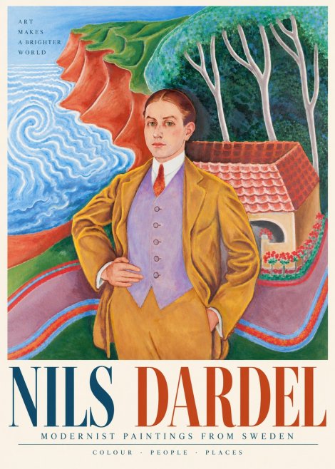 Nils Dardel Portrait in a Southern Landscape No5 - Plakát