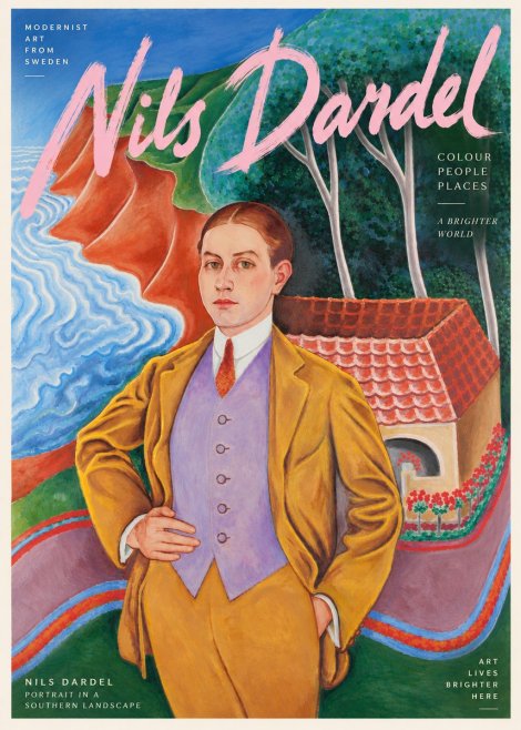 Nils Dardel Portrait in a Southern Landscape No6 - Plakát