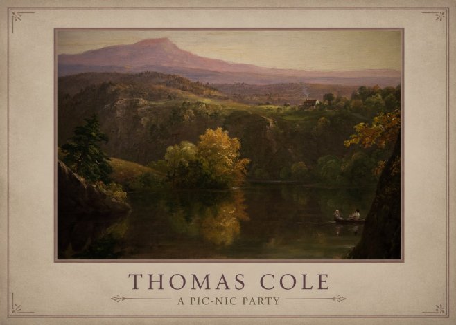 Thomas Cole View of the Catskill Mountains, Early Autumn No3 - Plakát