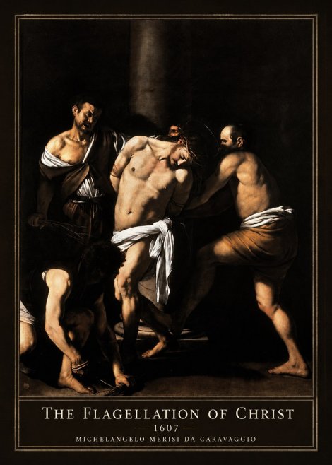 Michelangelo Merisi da Caravaggio The Flagellation of Christ No1 - Plakát