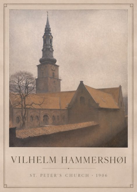 Vilhelm Hammershøi St. Peter's Church No1 - Plakát