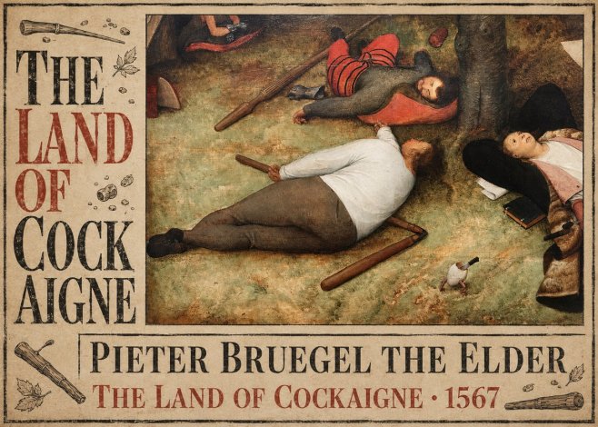 Pieter Bruegel The Land of Cockaigne I No6 - Plakát
