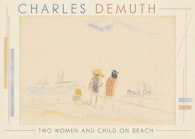 Charles Demuth Two Women and Child on Beach No2 - Plakát