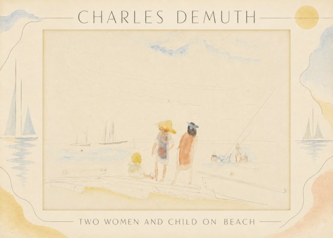 Charles Demuth Two Women and Child on Beach No3 - Plakát