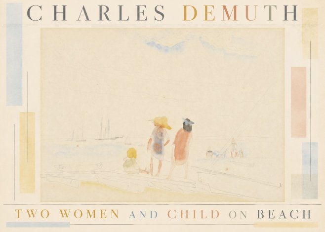 Charles Demuth Two Women and Child on Beach No5 - Plakát