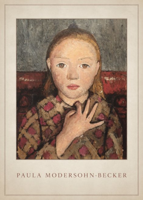 Paula Modersohn-Becker Girl in Checked Blouse No4 - Plakát
